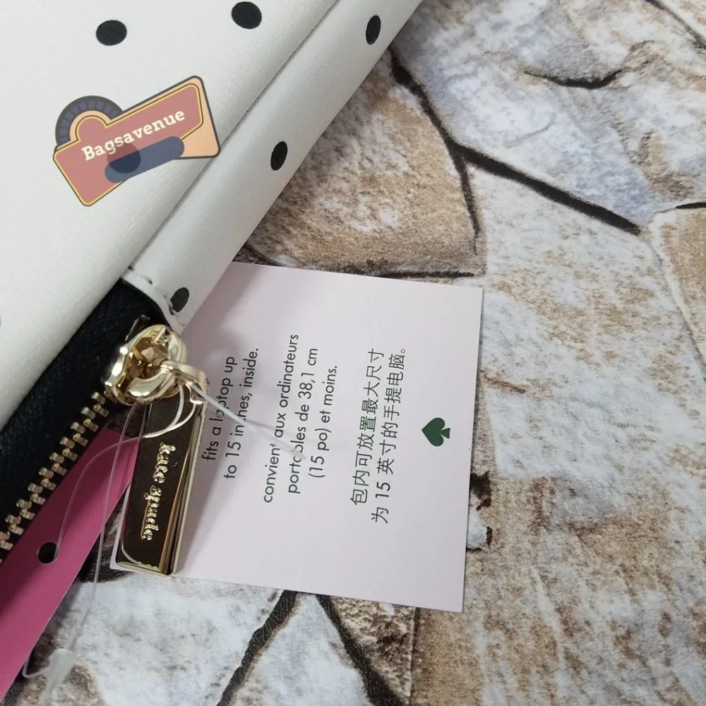 Minnie Mouse Universal Laptop Sleeve Polka Black Dot White Disney Kate Spade